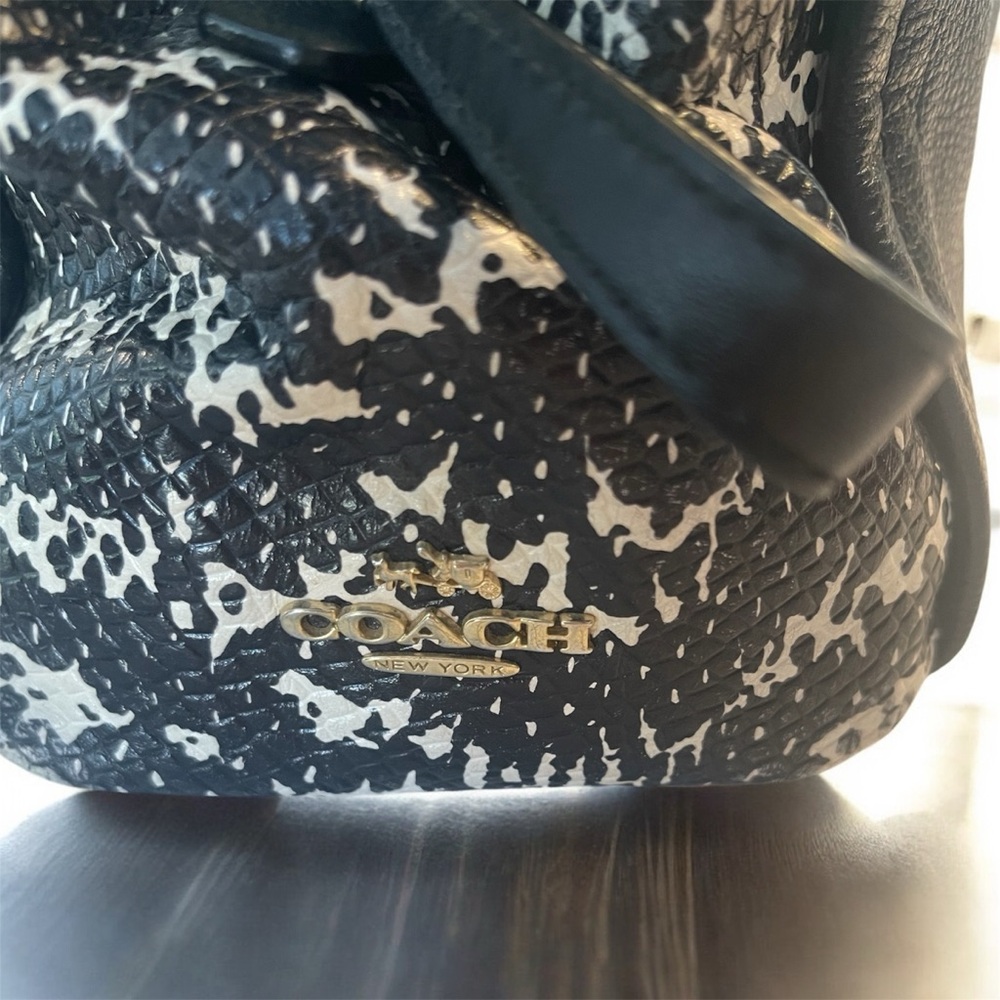 Coach Madison Phoebe Python Black Leather Shoulde… - image 7